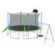 preview thumbnail 8 of 6, 12FT Trampoline with Slide,Swings,Basketball Hoop and Ladder