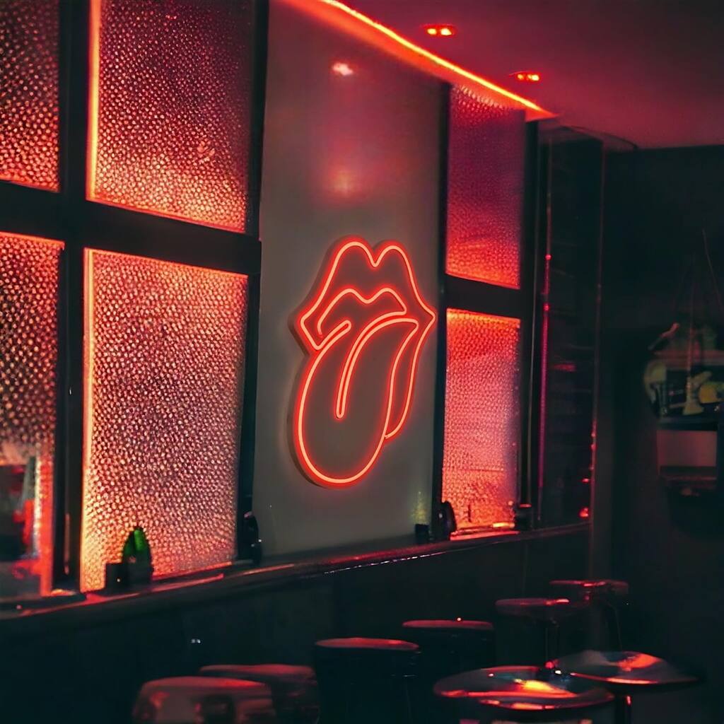 Rolling Stones Led Neon Light Wall Decor - Red