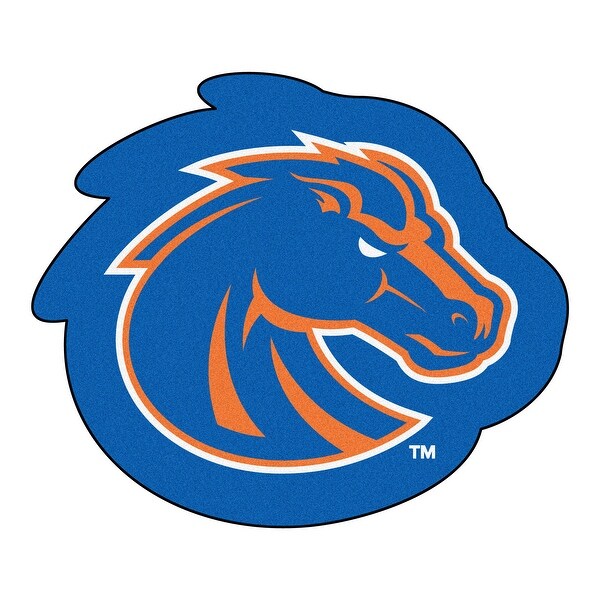 Shop Ncaa Boise State University Broncos Mascot Novelty Logo Shaped Area Rug Overstock 22627156