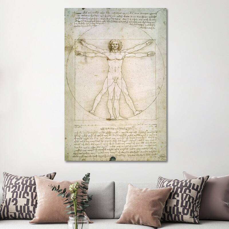 iCanvas "The Proportions of the human figure " by Leonardo da Vinci Canvas Print