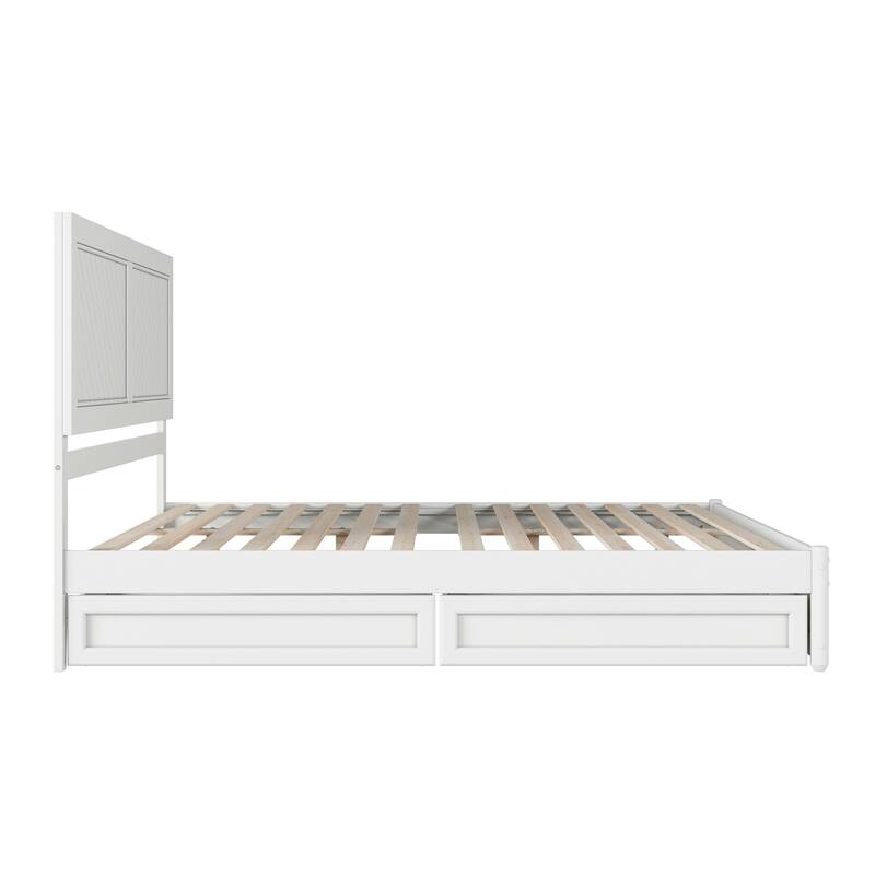 Clayton Platform Bed with Panel Footboard and Storage Drawers