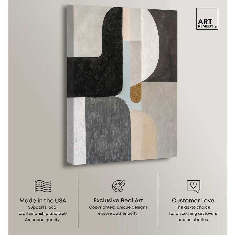 Interlocking Segments III Canvas by Art Remedy, Gallery Wrapped