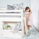 Max and Lily Farmhouse Twin Loft Bed with 1 Drawer