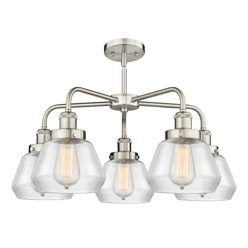 Innovations Lighting Fulton - 5 Light 25" Stem Hung Chandelier