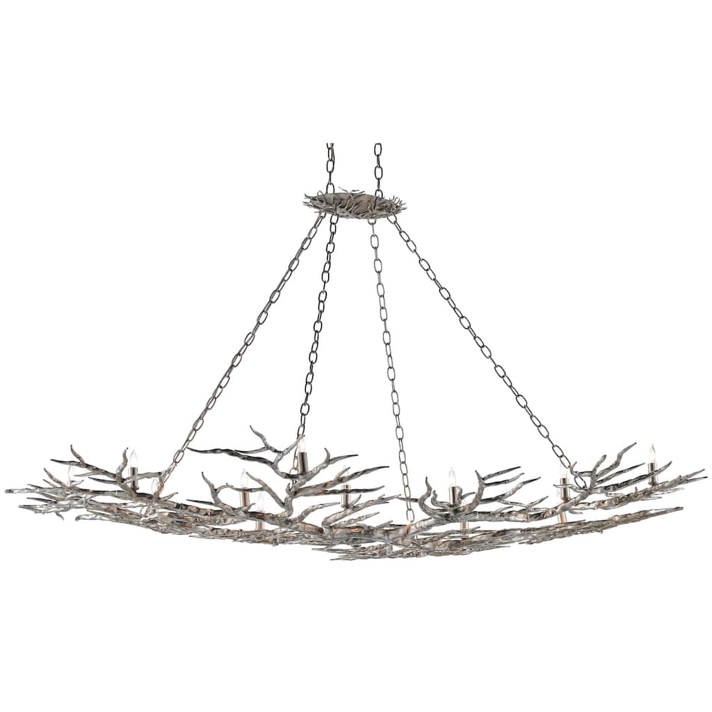 Currey & Company Rainforest Silver Chandelier - 46.25"h x 74"w x 46.75"d