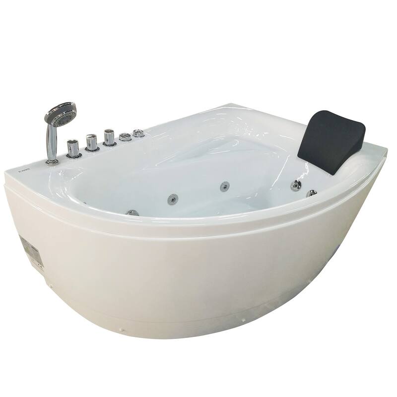EAGO AM161-L White Acrylic 5-foot Whirlpool Bath Tub With Left Drain