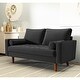 preview thumbnail 19 of 18, Luis Mid-century Modern Tufted Velvet Loveseat Black