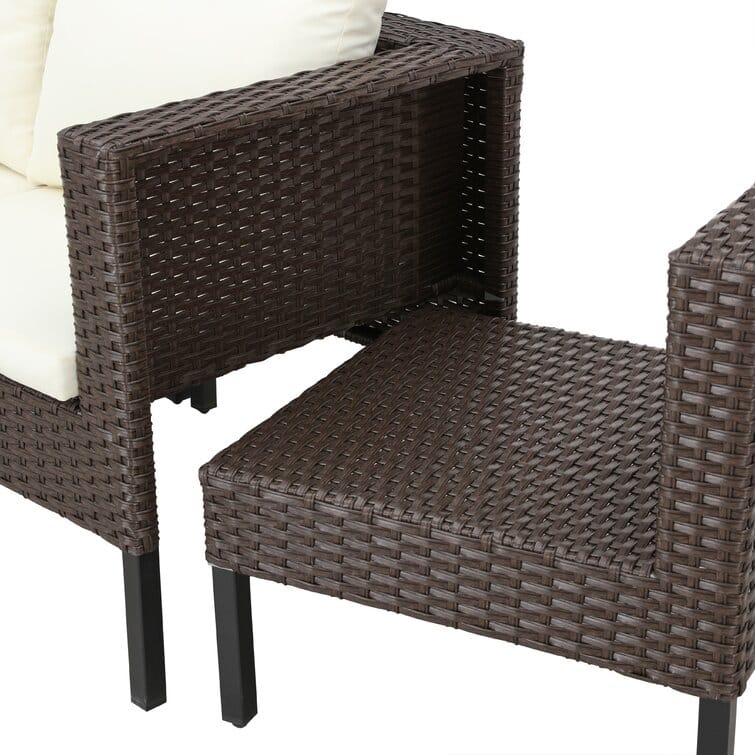 Patio Festival 6-Piece Outdoor Wicker Conversation Seating Set