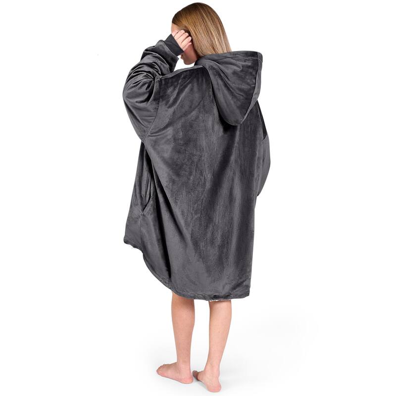 Bare Homey B-Cozy Oversized Sherpa Wearable Blanket