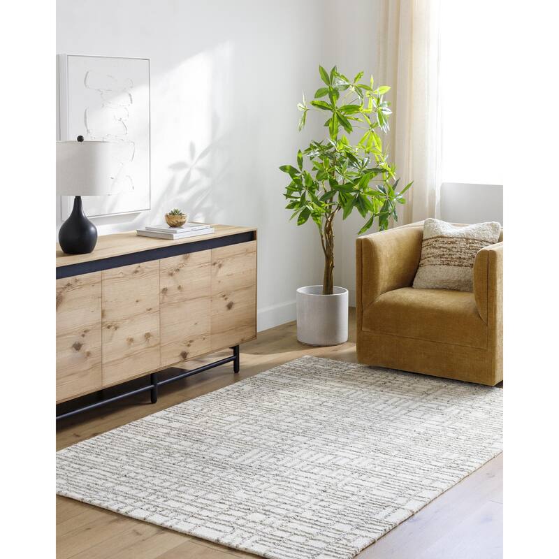 Livabliss Falcao Cottage Abstract Area Rug - Beige/White - 2' x 3'