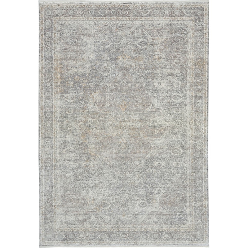 Nourison Starry Nights Bordered Area Rug - 8' x 10' - Silver/Cream