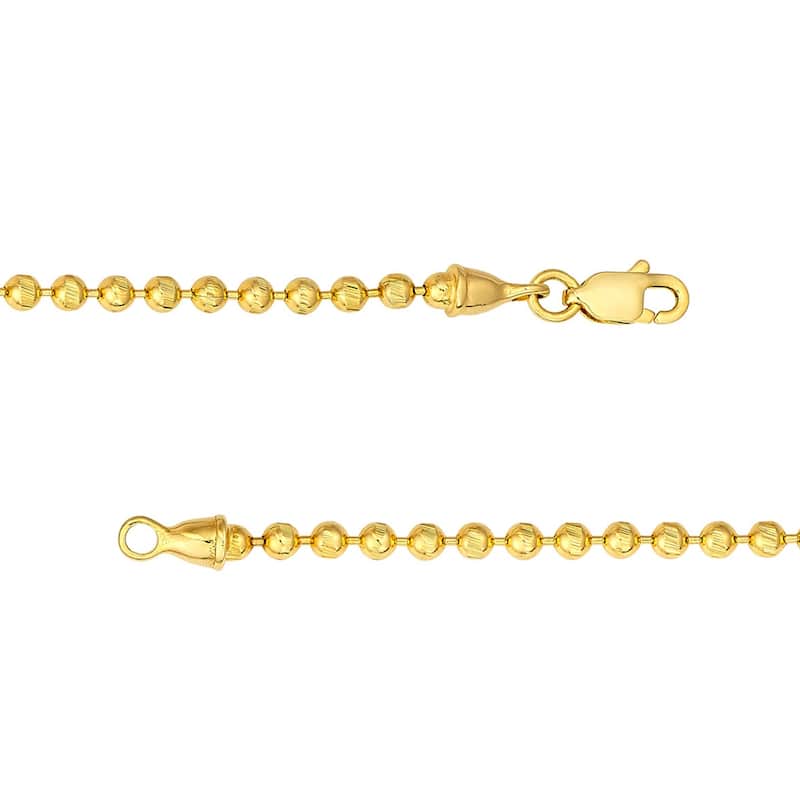 Marquee Jewels 14K Solid Yellow Gold Bead Bracelet