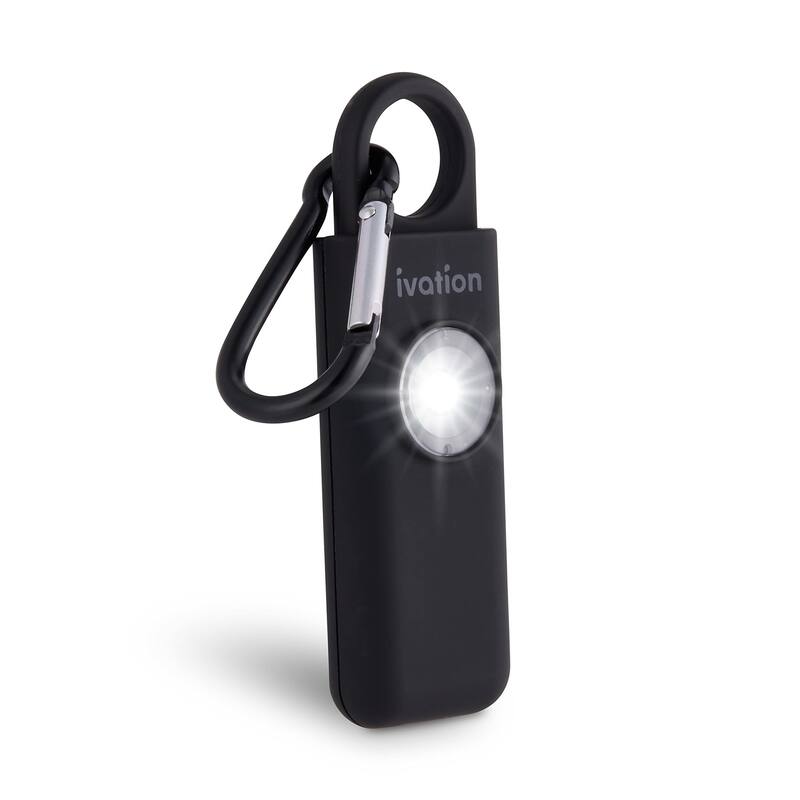 Ivation Personal SOS Keychain Alarm, 125 dB Rechargeable Personal Alarm W/LED Strobe Light