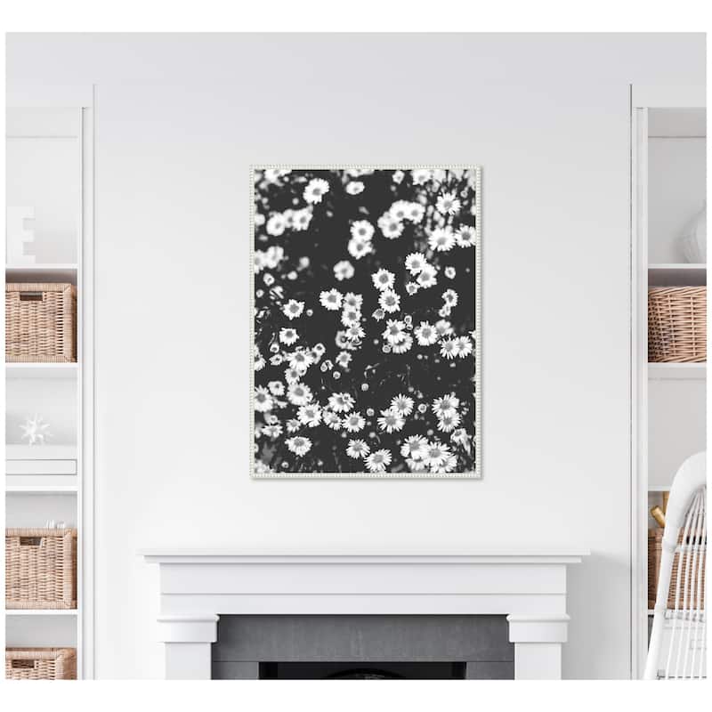 Kate and Laurel Sylvie Chamomile Framed Canvas by Alicia Abla