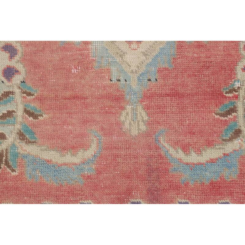 Distressed Tabriz Vintage Area Rug Handmade Wool Carpet - 9'8" x 12'8"