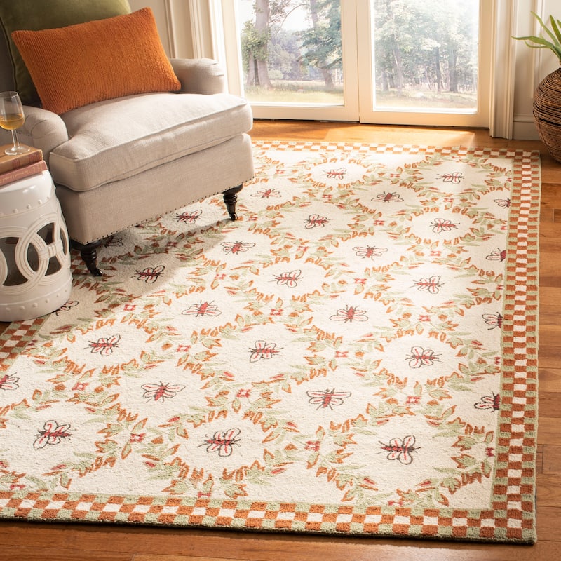 SAFAVIEH Handmade Chelsea Aubree French Country Trellis Wool Rug