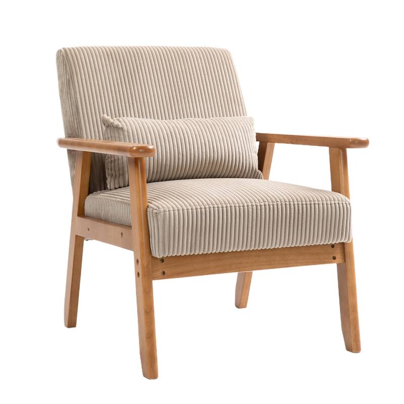Velvet fabric armchair Solid wood frame leisure chair for the living room bedroom a set of two