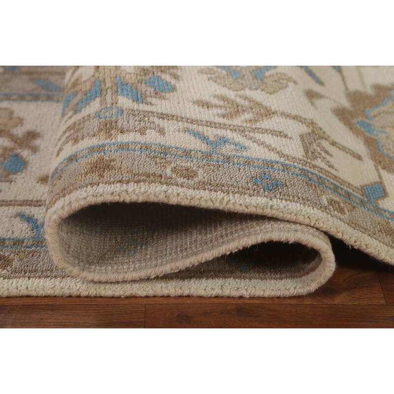 Oushak Indian Area Rug Handmade Wool Carpet - 8'0"x 10'2"