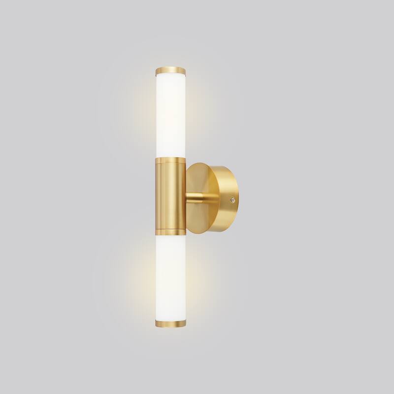Palmera 2-light LED Bath and Vanity Light with White Glass