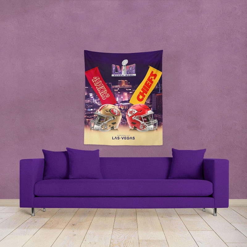 NFL Super Bowl SB58D LV Banners Wall Hanging - 34"x40"