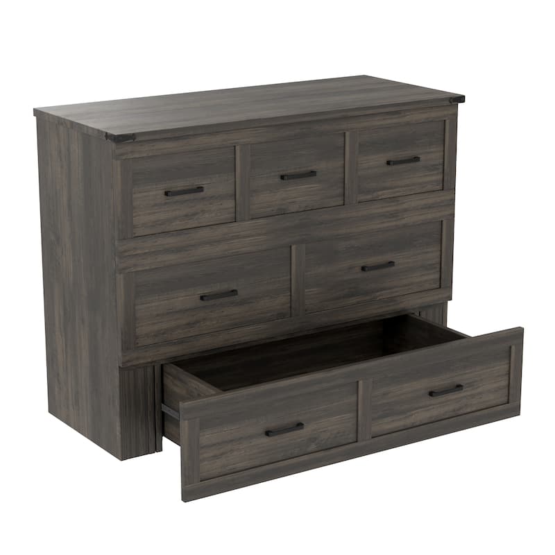 Modern Murphy Bed Cabinet Bed with Drawer Charging Station