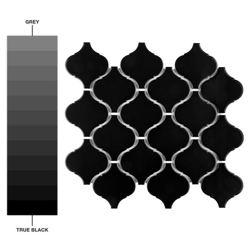 Merola Tile Metro Lantern Matte Black 9-1/2" x 10-3/4" Porcelain Mosaic Floor and Wall Tile