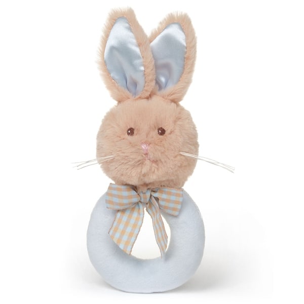 slide 2 of 6, Bearington Collection Baby Lil' Bunny 5.5" Plush Rabbit Rattle
