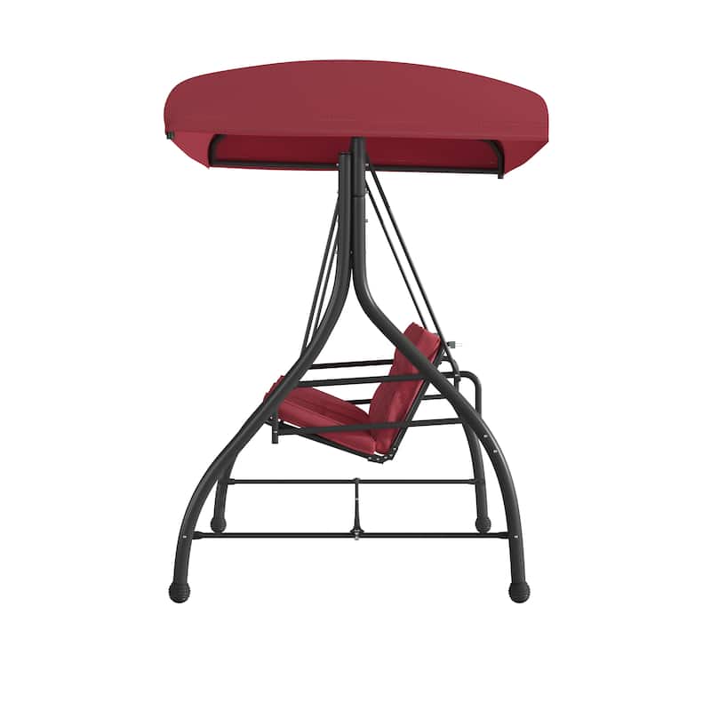3-Seat Outdoor Steel Converting Patio Swing and Bed Canopy Hammock