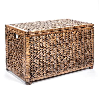 happimess Anada Wicker Weave 30" Storage Trunk, Natural