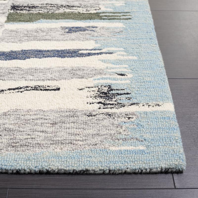 SAFAVIEH, Handmade Ebony Onica Modern Wool Rug