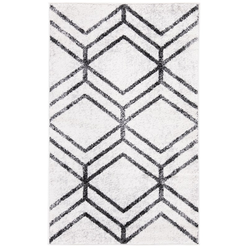 SAFAVIEH Adirondack Olsa Geometric Distressed Rug - 2'6" x 4' - Ivory/Charcoal