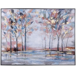 Autumn Pond - Hand Painted Abstract Landscape