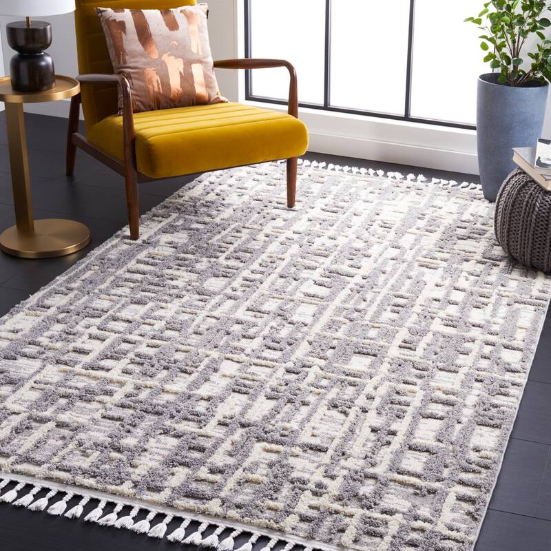 SAFAVIEH Handmade Marrakech Riva Traditional Rug - 3' x 5' - Ivory/Dark Grey