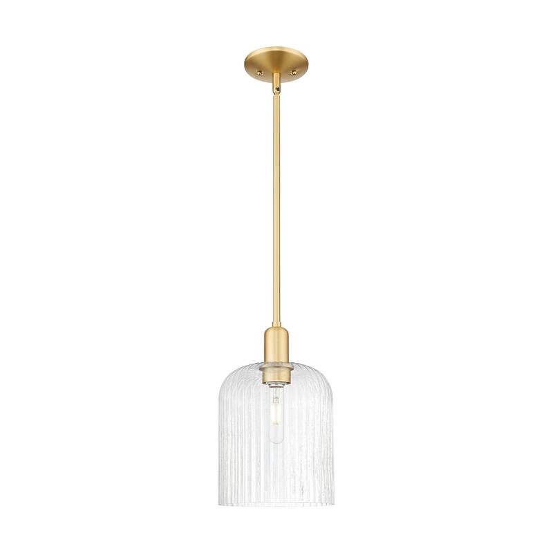 Innovations Lighting 716-1S-13-8 Bridal Veil Pendant Bridal Veil 8" - Satin Gold / Seedy