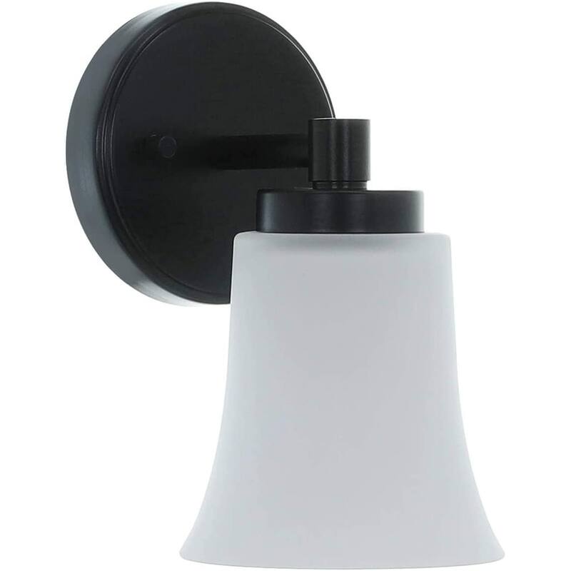Industrial black wall sconce vintage glass wall lighting fixture