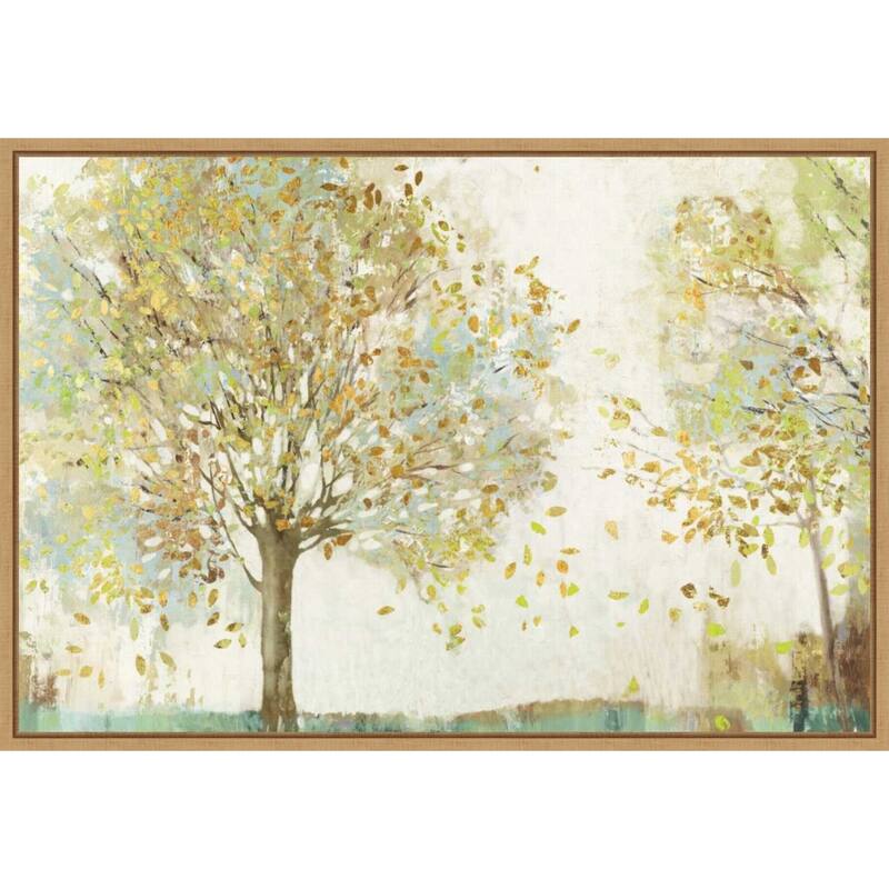 Canvas Art Framed 'Outdoor' by Allison Pearce 23 x 16-inch - Plastic - Maple