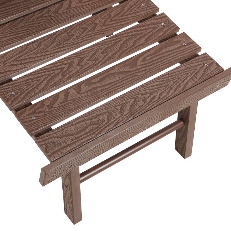 Seaton Folding Poly Adirondack Chair with Pull-out Ottoman, Set of 2