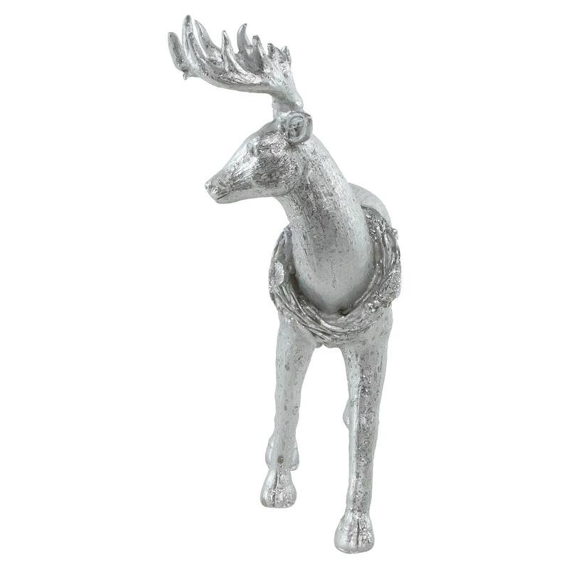 Elegant Christmas Reindeer Figure - 11.5" - Silver