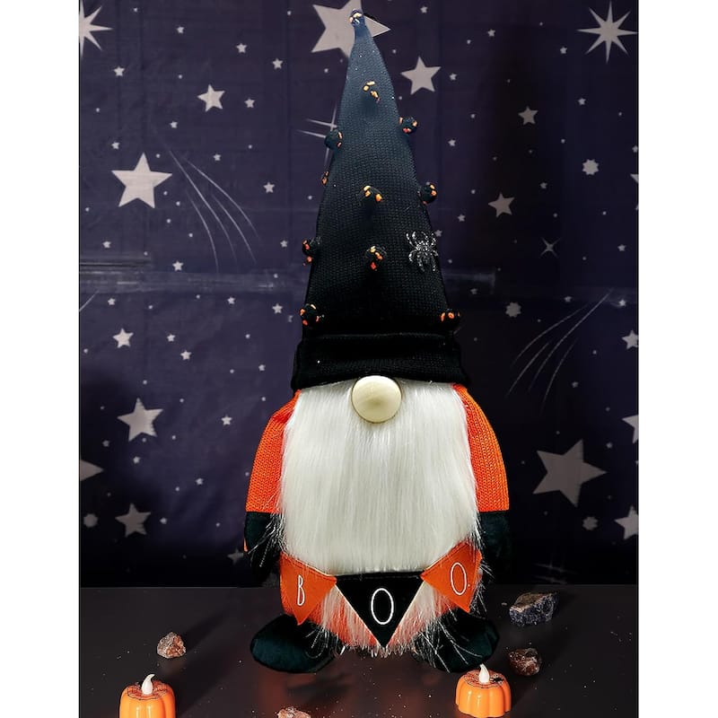 Rae Dunn HALLOWEEN Themed Gnomes - BOO BLACK & ORANGE