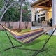 preview thumbnail 55 of 86, Double Cotton Hammock with Space Saving Steel Stand