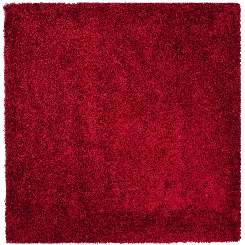 SAFAVIEH Monterey Handmade Shag Area Rug - 5' x 5' Square - Red