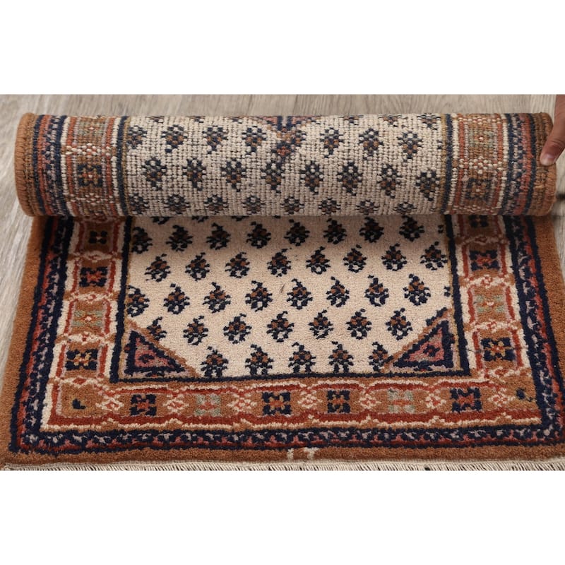 Paisley Botemir Oriental Boteh Area Rug Wool Handmade Carpet - 1'11" x 3'1"