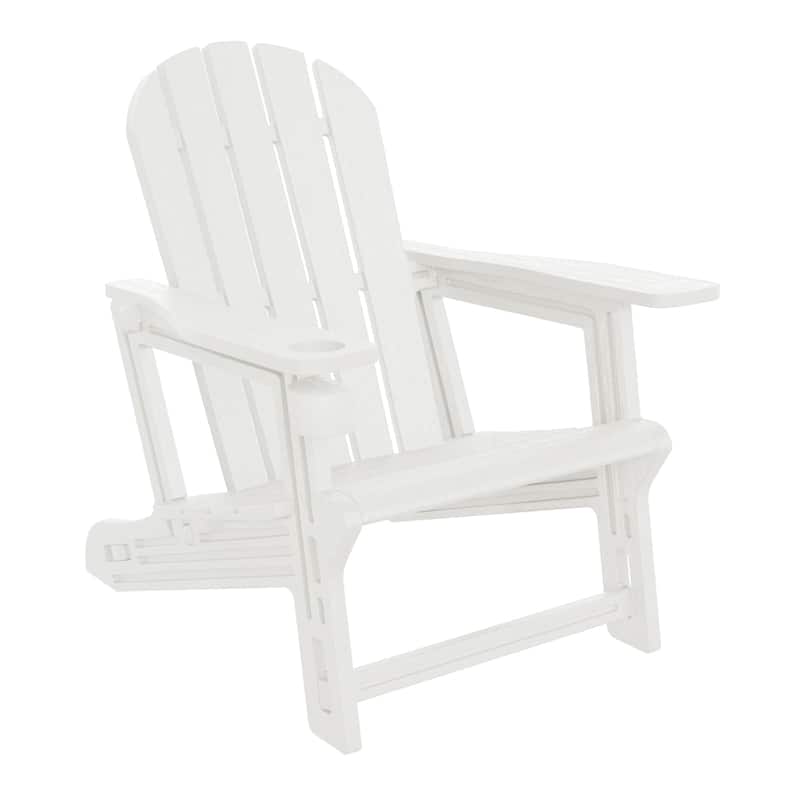 Coastline Outdoor Poly Adirondack Chair with Side Table