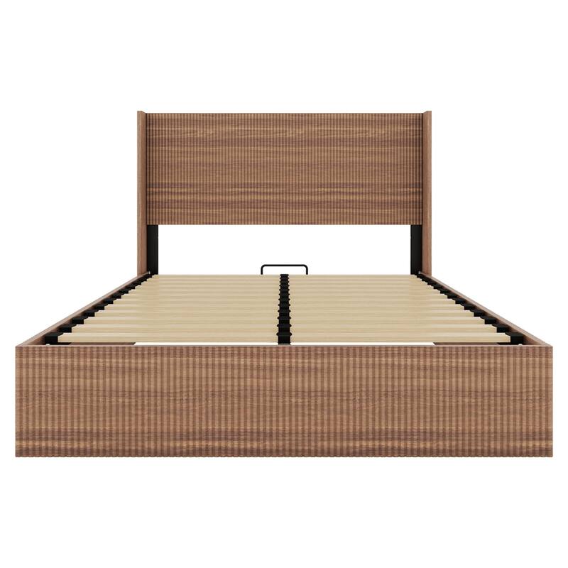 Wooden Platform Bed With Lift Storage