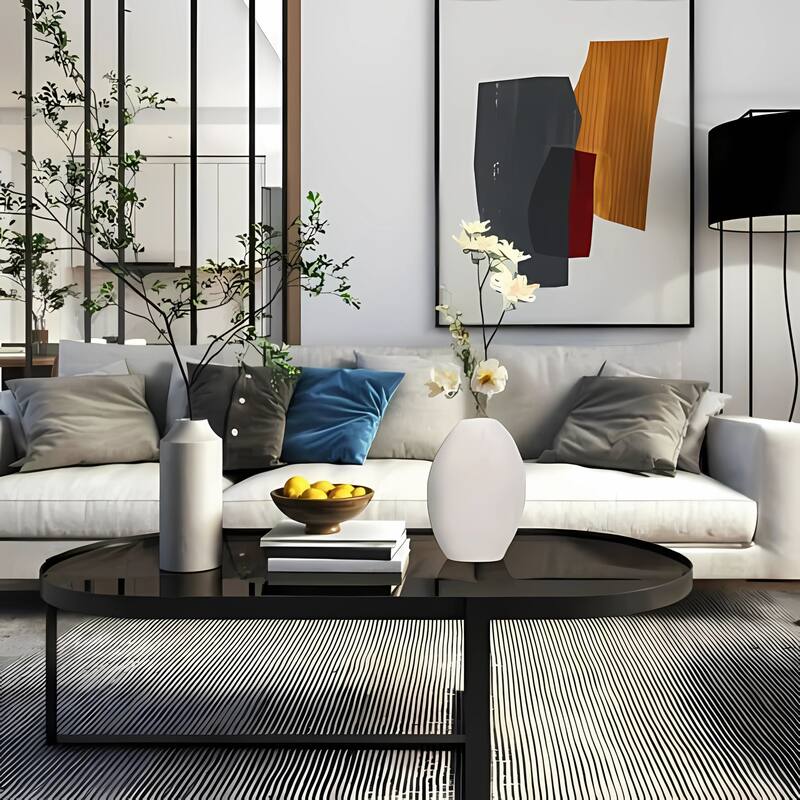 Aria Home Rotund White Textured Polyresin Vase for Modern Decor