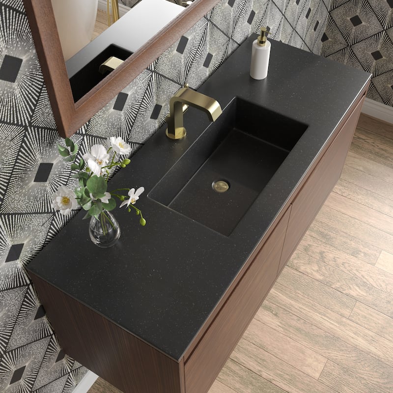 James Martin Vanities Mantova 47.3" Single Vanity Cabinet, Mid-Century Walnut