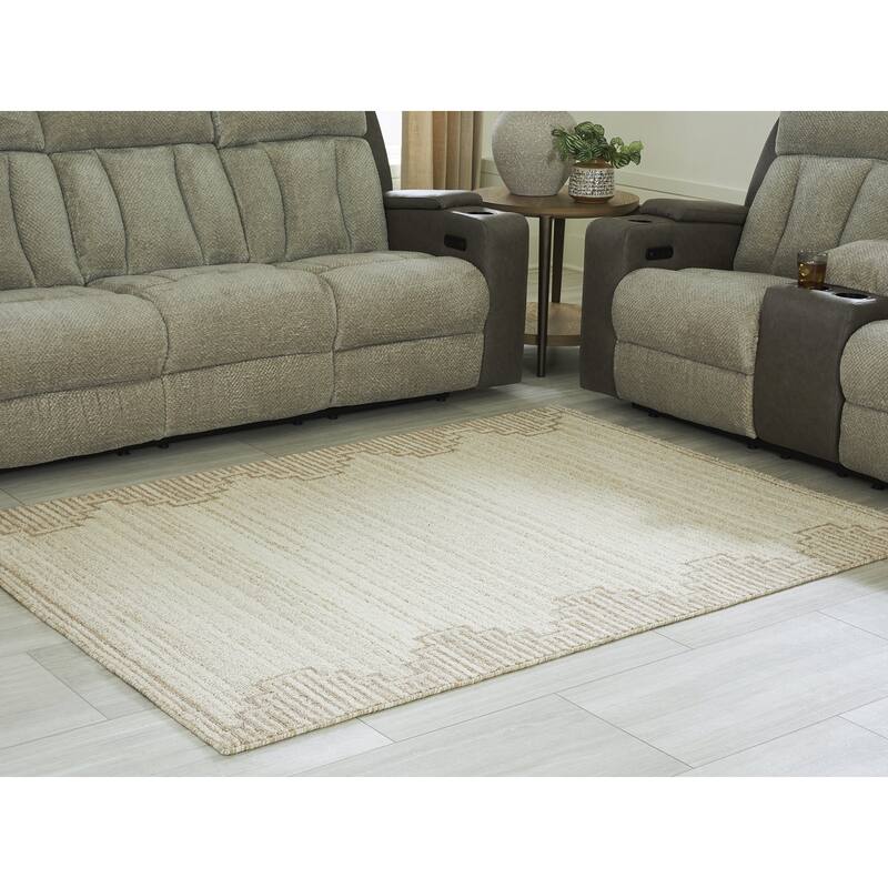 Signature Design by Ashley Emorymore Beige/Brown Rug - 61" W x 85" D x 0.5" H
