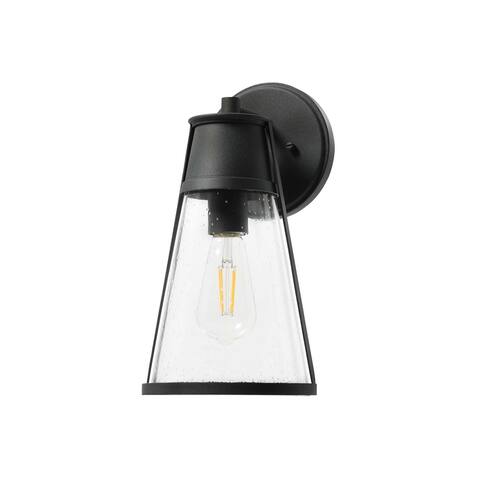 Robert Stevenson Lighting Jaxon - Metal and Seedy Glass Outdoor Wall Sconce