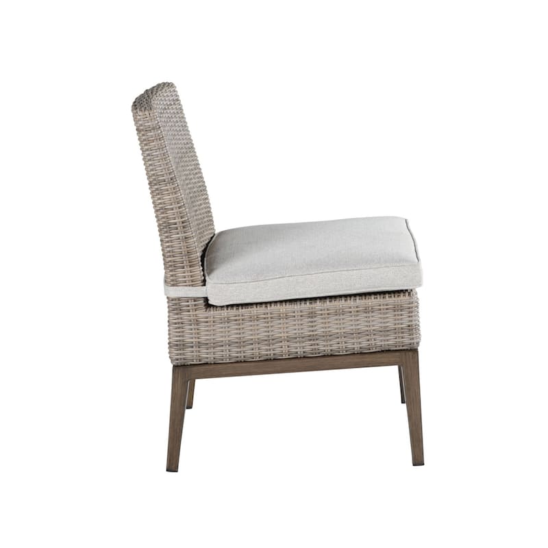 Mersin Patio Side Chair, Light Gray