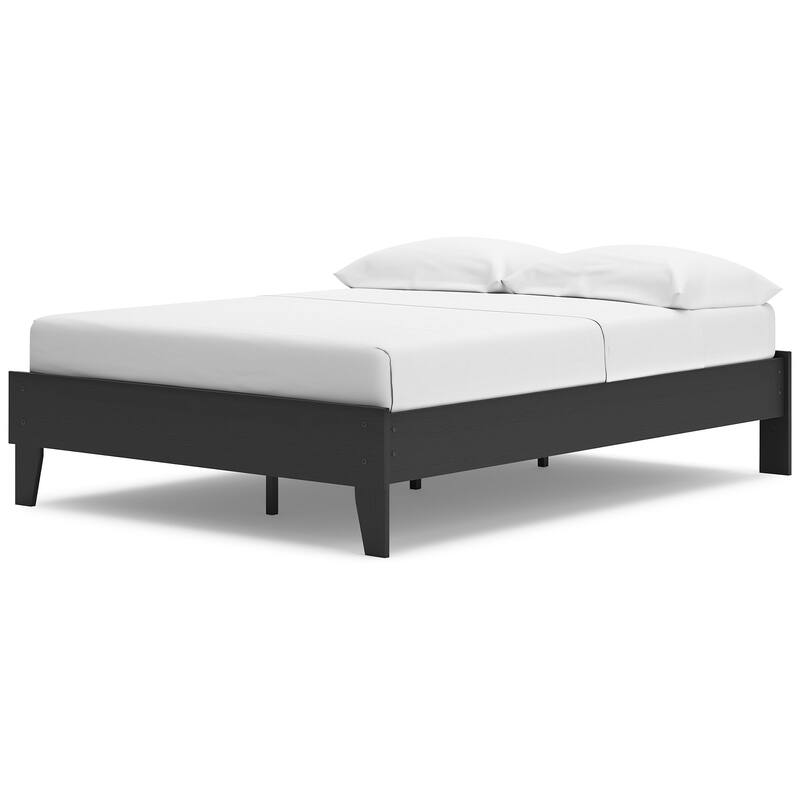 Signature Design by Ashley Socalle Black Panel Platform Bed